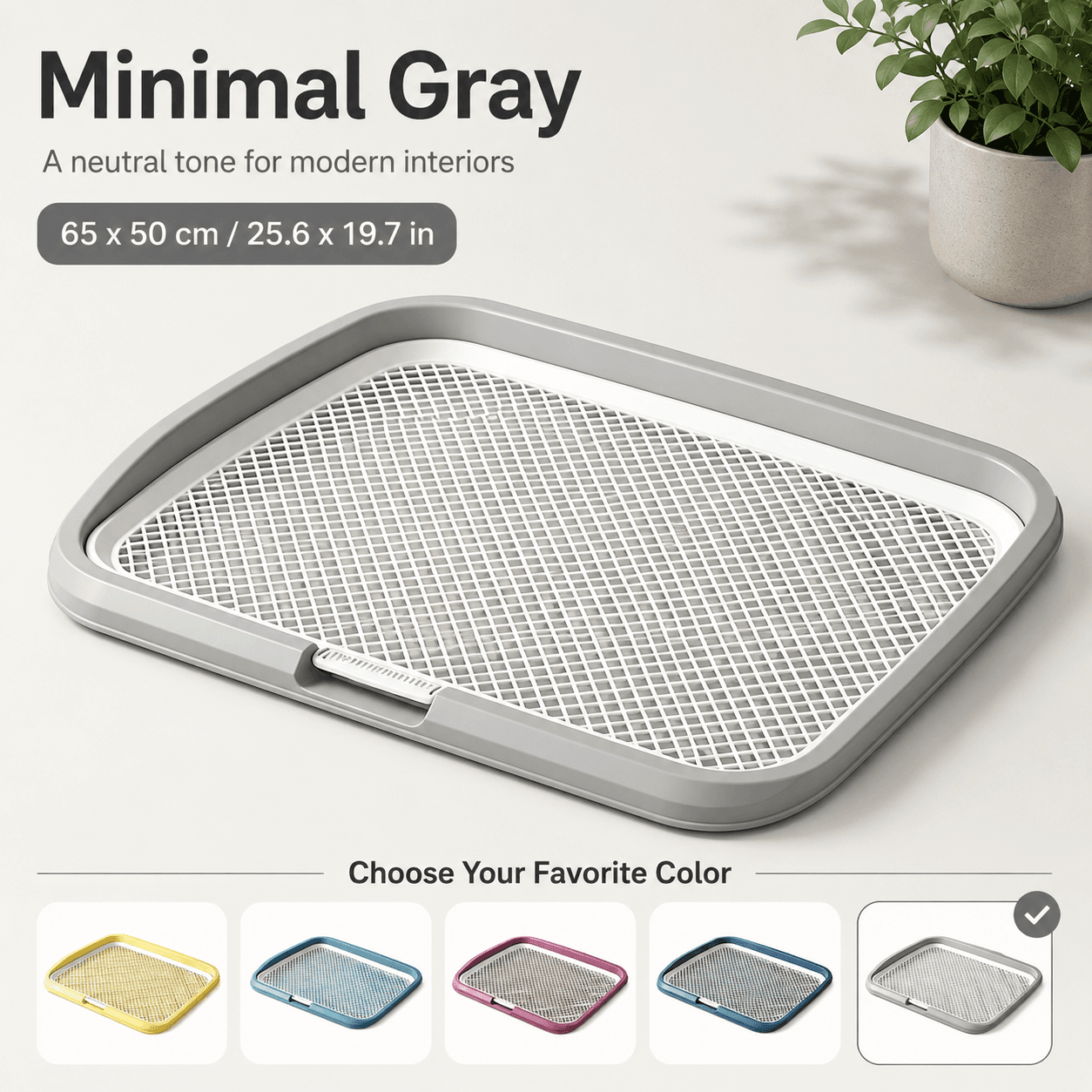 Dog Potty Tray With Removable Grating, Leak-Proof Indoor Dog Toilet For Puppy Training