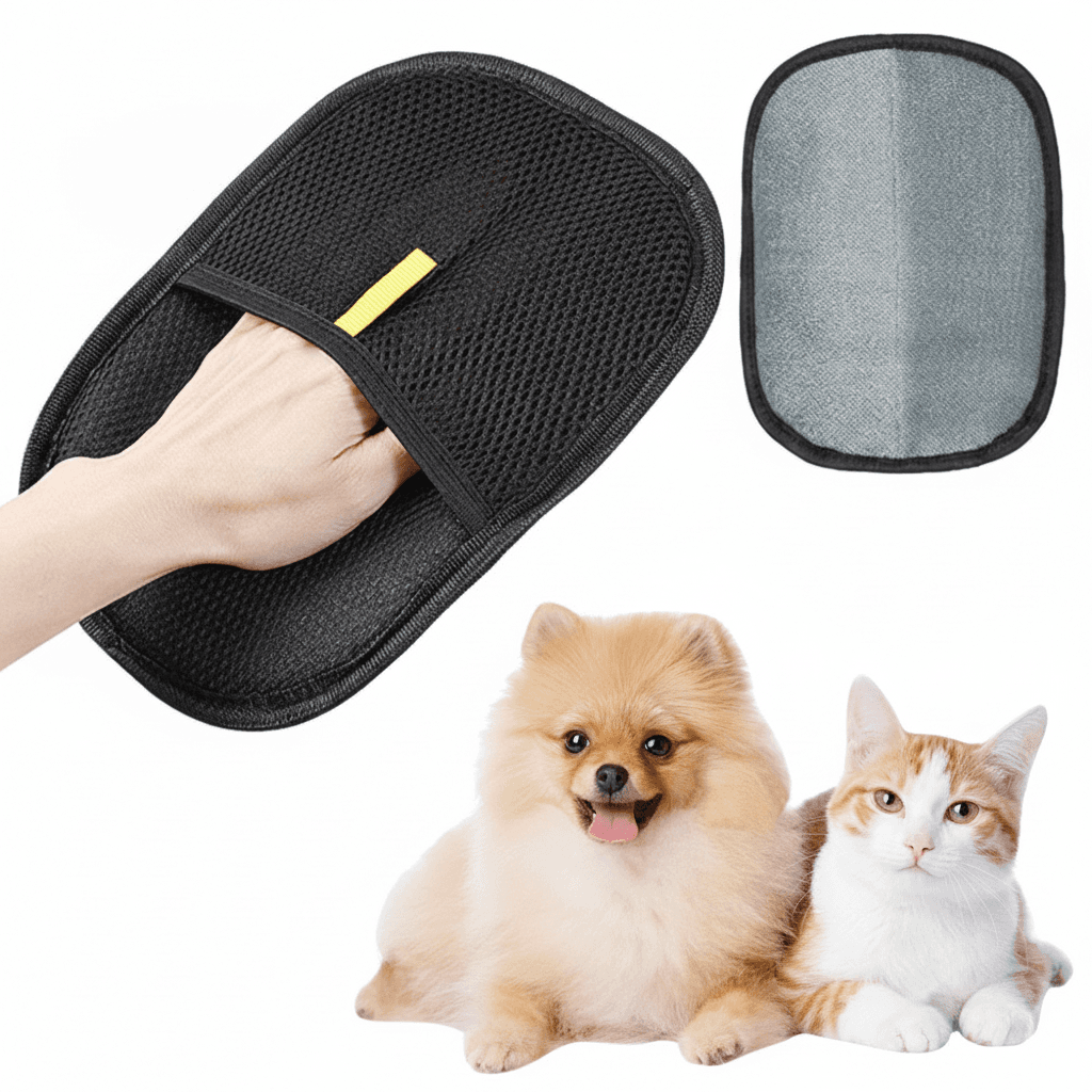 Pet Hair Remover Mitt Pet Hair Remover Gloves Deshedding Brush Glove For Dog Cat Rabbit With Long Short Curly Hair